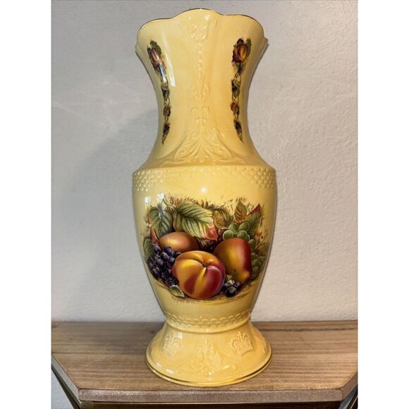 Ansley Crown Vase 1998 Limited Edition‎ "Orchard Gold" Excellent Condition - Picture 1 of 5